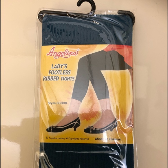Angelina Accessories - 💙2/$15 Lady’s Footless Ribbed Tights Teal BlueGrn